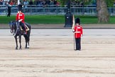 Major General's Review 2013: Major of the Parade Major H G C  Bettison, Welsh Guards and Guardsmean marking the position for no.1 Guards..
Horse Guards Parade, Westminster,
London SW1,

United Kingdom,
on 01 June 2013 at 11:23, image #426