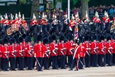 Major General's Review 2013: The Escort to the Colour troops the Colour past No. 5 Guard, F Company Scots Guards..
Horse Guards Parade, Westminster,
London SW1,

United Kingdom,
on 01 June 2013 at 11:24, image #429