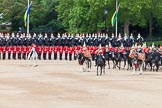 Major General's Review 2013: The Ride Past - the Mounted Bands of the Household Cavalry move, from the eastern side, onto Horse Guards Parade. The Director of Music of the Household Cavalry, Major Paul Wilman, The Life Guards followed by the kettle drummer from The Life Guards..
Horse Guards Parade, Westminster,
London SW1,

United Kingdom,
on 01 June 2013 at 11:50, image #579