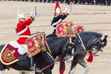 Major General's Review 2013: The two kettle drummers, about to salute Her Majesty, as the Mounted Bands are about to march off..
Horse Guards Parade, Westminster,
London SW1,

United Kingdom,
on 01 June 2013 at 11:58, image #661