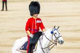 Major General's Review 2013: The Field Officer in Brigade Waiting, Lieutenant Colonel Dino Bossi, Welsh Guards, rides towards the dais to ask HM The Queen's permission to march off..
Horse Guards Parade, Westminster,
London SW1,

United Kingdom,
on 01 June 2013 at 12:05, image #696