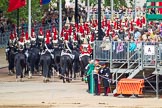 Major General's Review 2013: The Household Cavalry is marching off, The Life Guards, and behind them The Blues and Royals, on the way to The Mall..
Horse Guards Parade, Westminster,
London SW1,

United Kingdom,
on 01 June 2013 at 12:05, image #704