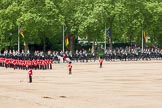 Major General's Review 2013: The Household Cavalry is marching off, led by the Field Officer of the Escort, Major Nick Stewart, The Life Guards, followed by the Trumpeter, Standard Bearer, Standard Coverer. and The Life Guards as first and second divisions of the Sovereign's Escort..
Horse Guards Parade, Westminster,
London SW1,

United Kingdom,
on 01 June 2013 at 12:04, image #693