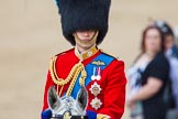 Trooping the Colour 2013: Close-up of HRH The Duke of Cambridge, Colonel Irish Guards, on horseback during the Inspection of the line..
Horse Guards Parade, Westminster,
London SW1,

United Kingdom,
on 15 June 2013 at 11:02, image #302