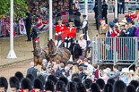 Trooping the Colour 2013: HRH The Duchess of Cambridge in the first barouche carriage on the way across Horse Guards Parade to watch the parade from the Major General's office. Image #181, 15 June 2013 10:49 Horse Guards Parade, London, UK