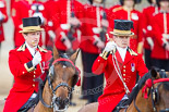 Trooping the Colour 2013: The two grooms salute with their whips when passing the Colour. Image #197, 15 June 2013 10:49 Horse Guards Parade, London, UK