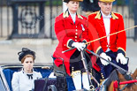 Trooping the Colour 2013: HRH Princess Beatrice of York in the second barouche carriage on the way across Horse Guards Parade to watch the parade from the Major General's office. Image #198, 15 June 2013 10:50 Horse Guards Parade, London, UK