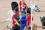 Trooping the Colour 2013: HRH The Duke of Kent and HM The Queen are standing on the dais during the March Past. Image #604, 15 June 2013 11:45 Horse Guards Parade, London, UK