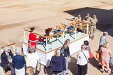 The Colonel's Review 2015: The dais will be assembled and moved into places after the first of the Royal coaches have arrived..
Horse Guards Parade, Westminster,
London,

United Kingdom,
on 06 June 2015 at 09:36, image #20