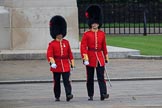 during The Colonel's Review {iptcyear4} (final rehearsal for Trooping the Colour, The Queen's Birthday Parade)  at Horse Guards Parade, Westminster, London, 2 June 2018, 09:54.