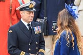 A Royal Navy Lieutenant Commander at Trooping the Colour 2018, The Queen's Birthday Parade at Horse Guards Parade, Westminster, London, 9 June 2018, 09:32.