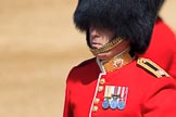 The Parade Major, Major OJ Biggs, riding out onto Horse Guards Parade, during Trooping the Colour 2018, The Queen's Birthday Parade at Horse Guards Parade, Westminster, London, 9 June 2018, 10:38.