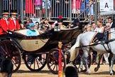 during Trooping the Colour {iptcyear4}, The Queen's Birthday Parade at Horse Guards Parade, Westminster, London, 9 June 2018, 10:58.